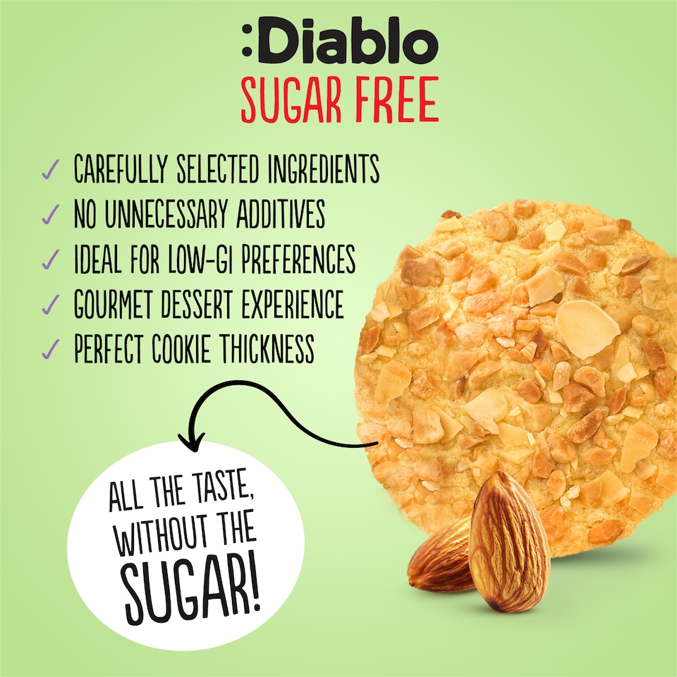 image 1 of Diablo No Added Sugar Almond Cookies 145g