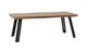 image 1 of Quebec Wave Edge Coffee Table - L58.5 x W100 x H43.5 cm - Medium Oak Effect - Black | Black