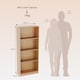 image 3 of Vida Designs Cambridge 4 Tier Large Bookcase Display Storage, Oak