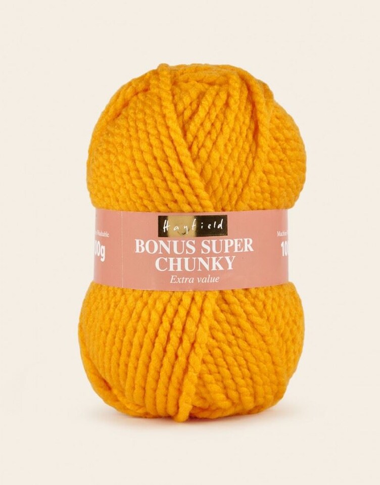 Hayfield Orange Bonus Super Chunky Yarn (Value Pack 10 x 100g Balls) For Crochet, Knitting - 82m per ball