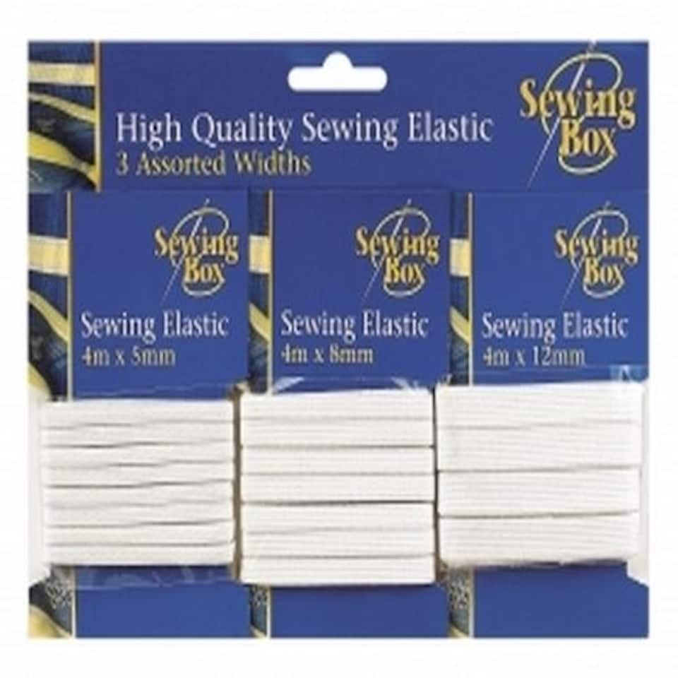 image 1 of Pack of 3 Assorted Widths Sewing Elastic