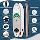 image 6 of Outsunny 10Ft Inflatable Non-Slip Paddle Stand Up Board w/ Adjustable Paddle White
