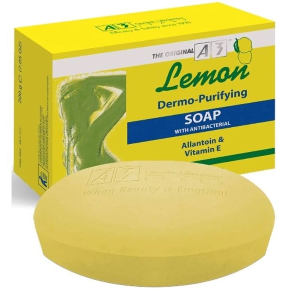 image 1 of A3 Lemon Dermo Purifying Soap with Anti-Bacterial Allantoin & Vitamin E