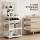 image 3 of HOMCOM Freestanding Shelving Unit with 6 Hooks and Wine Rack