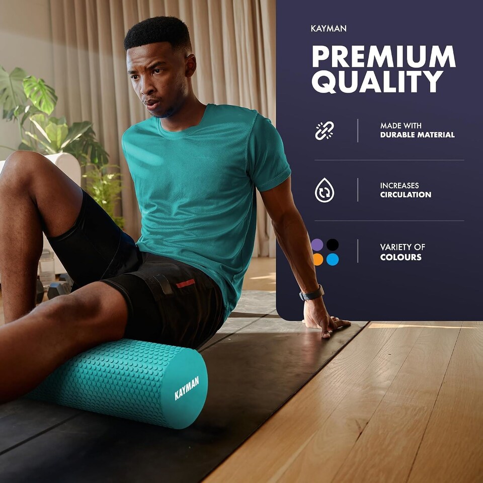 image 1 of Kayman Foam Roller 44 Centimetre for Back Legs and Post Workout Recovery