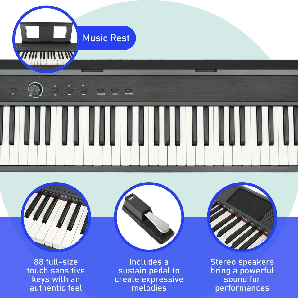 image 1 of Axus AXD55 88 Note Digital Stage Piano