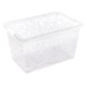 image 2 of Set of 6 55 Litre Elegant Jasmine Leaves Strong Stackable Plastic Storage Boxes Complete With Clip Locked Lids Clear