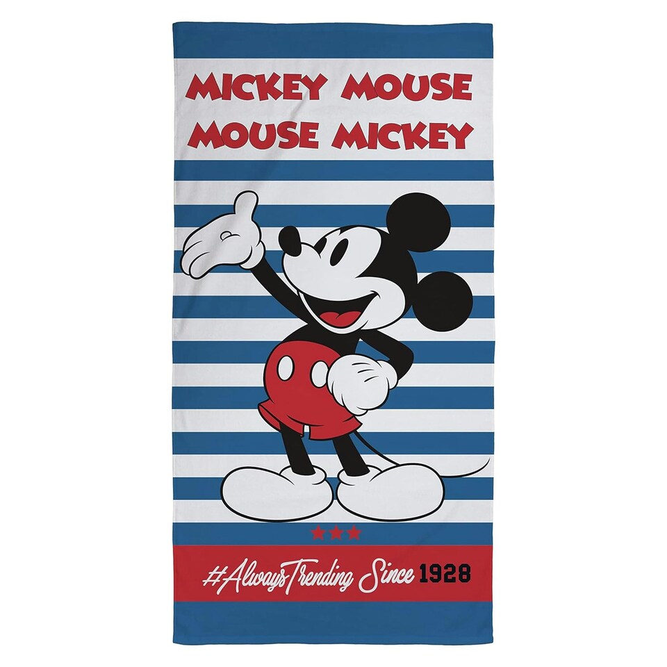 image 1 of Disney Trendsetter Mickey Mouse Towel - Multicoloured - One Size Multi | One size