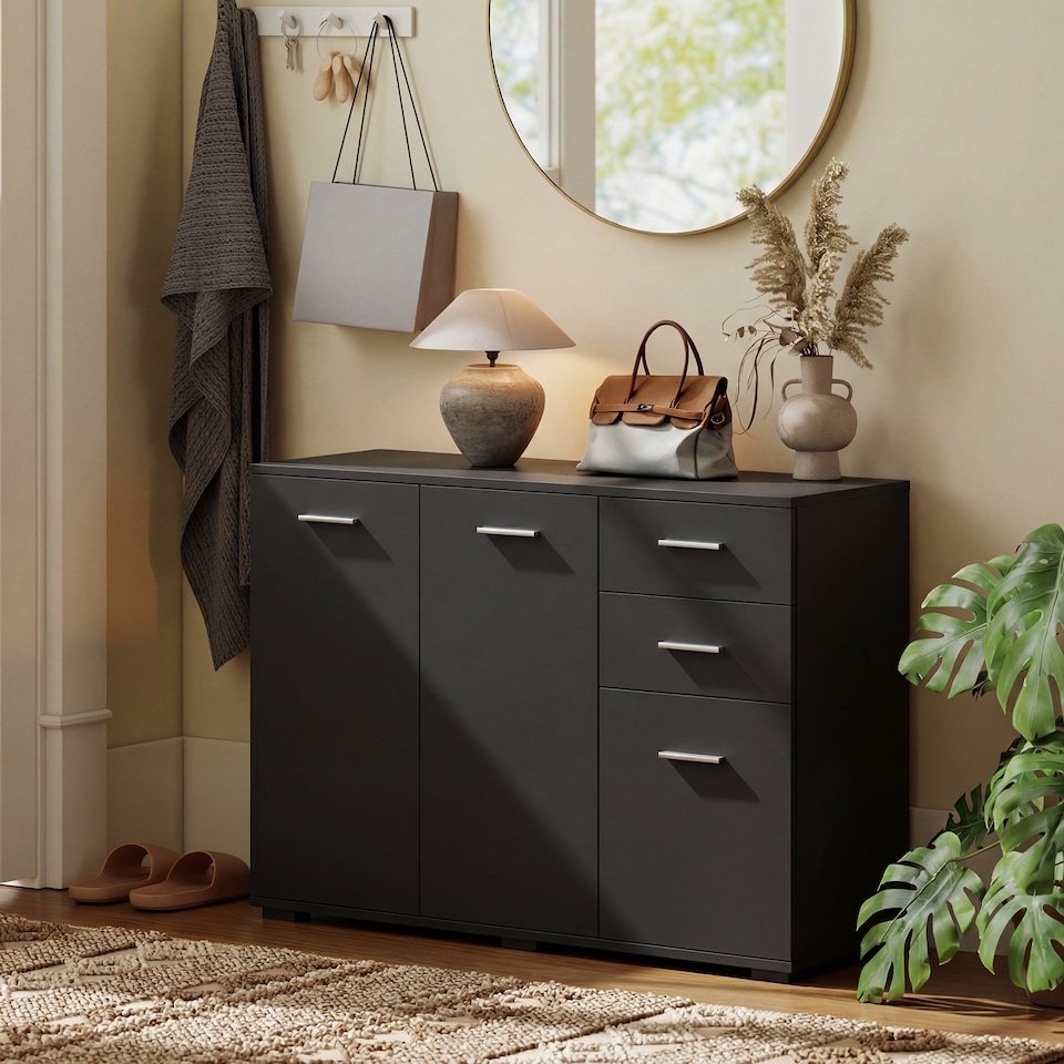 image 1 of HOMCOM Modern Sideboard Kitchen Storage Cabinet