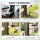 image 5 of Outsunny 2 Pack Fence Post Repair Kit, Metal Fence Post Support with Drill | Black | Black | 81 x 5.5 x 12 cm