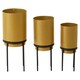 image 1 of Avento Set Of Three Gold Finish Planters Gold
