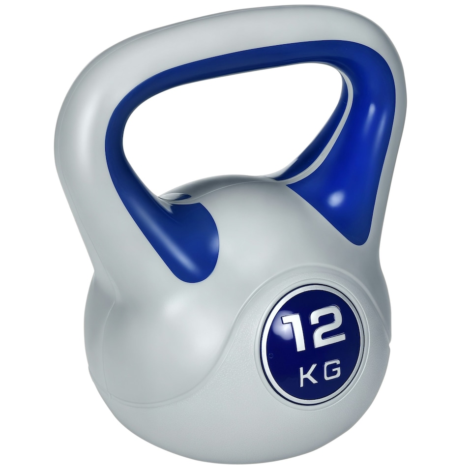 image 1 of SPORTNOW Kettle Bell with Handle for Home Gym Blue | 12