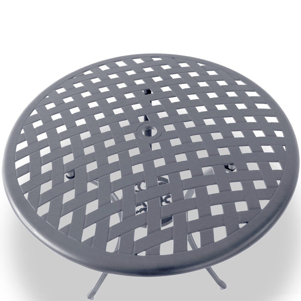 image 1 of Centurion Supports OSHOWA Garden and Patio Grey Cast Aluminium Bistro Table | Grey | Grey