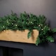image 7 of 1.8m Plain Green Christmas Garland with 164 Tips and 50 Warm White LED Lights