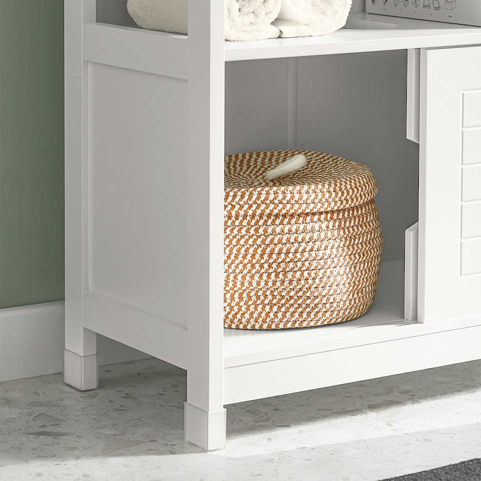 image 1 of SoBuy FRG128-W,Under Sink Bathroom Cabinet with Double Sliding Doors
