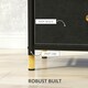 image 5 of HOMCOM PU Leather Bedside Table with 2 Drawers and Steel Legs, Black