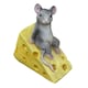 image 1 of Animal Crackers Mouse On Cheese Wedge Fairy Woodland Garden Ornament, Mice Lover Gift