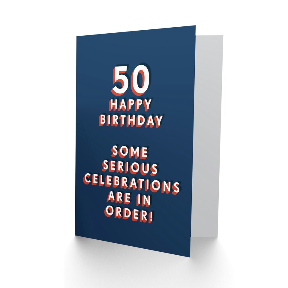 image 1 of Serious Celebrations 50 Year Old Milestone 50th For Him Birthday Card
