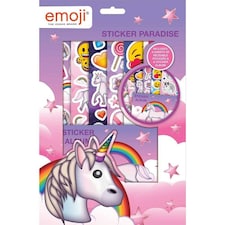 Emoji Paradise Unicorn Stickers - Pink/Purple - One Size