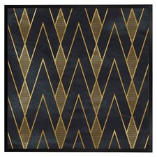 Gold geometreic lines (Picutre Frame) Black | S