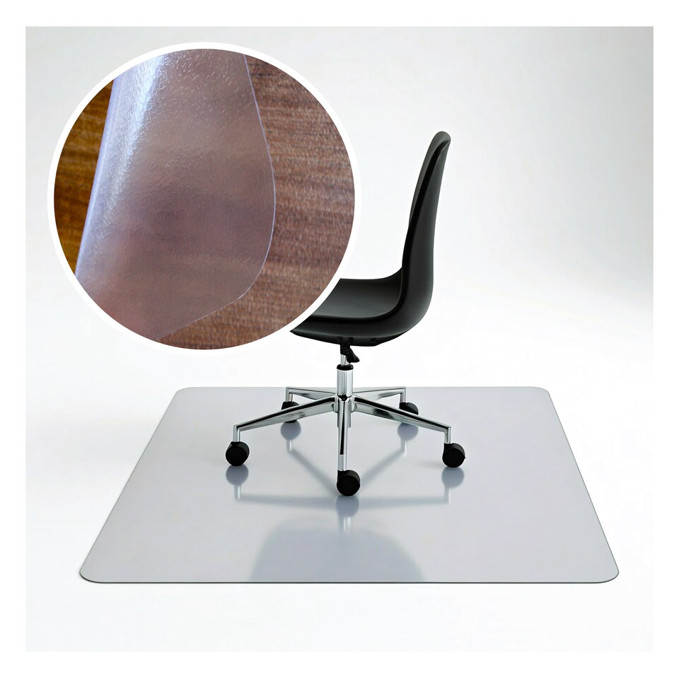 image 1 of Hometex Universal PVC Chair Mat for Hard Floors - 116 x 150cm. Rectangular