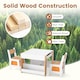 image 6 of COSTWAY Kids Table and 2 Chairs Set Multifunctional Natural