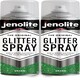 image 1 of Jenolite Multi-Surface Glitter Paint - Green - 400ml Spray Can - 2-Pack