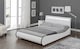 image 6 of Orion LED Lights Headboard Gaming Style White and Black Faux Leather Bed Frame (Double) | White | White
