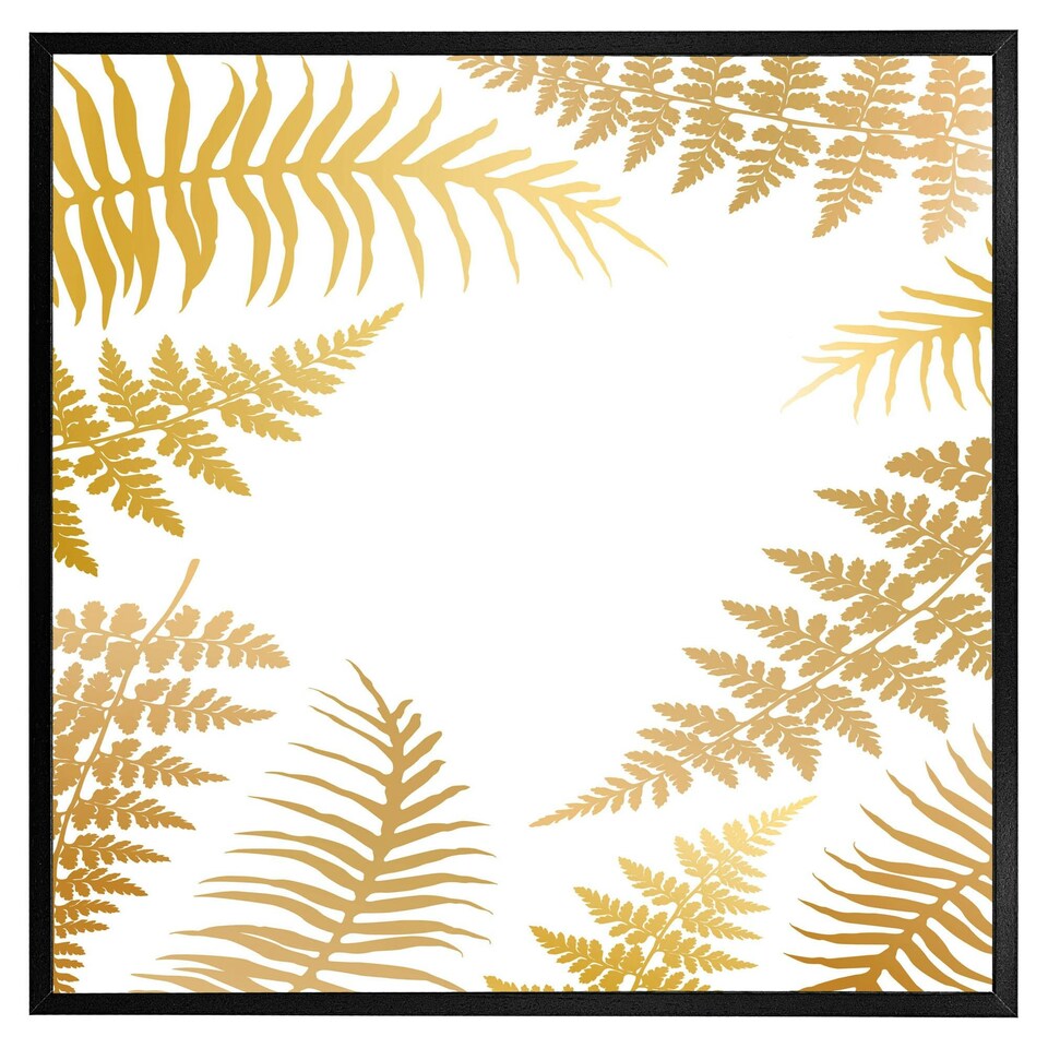 image 1 of Gold fern (Picture Frame) Brown | Oak | M