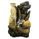 image 1 of Primrose Mob of Meerkat Falls Mains Powered Water Feature with Lights White 56cm