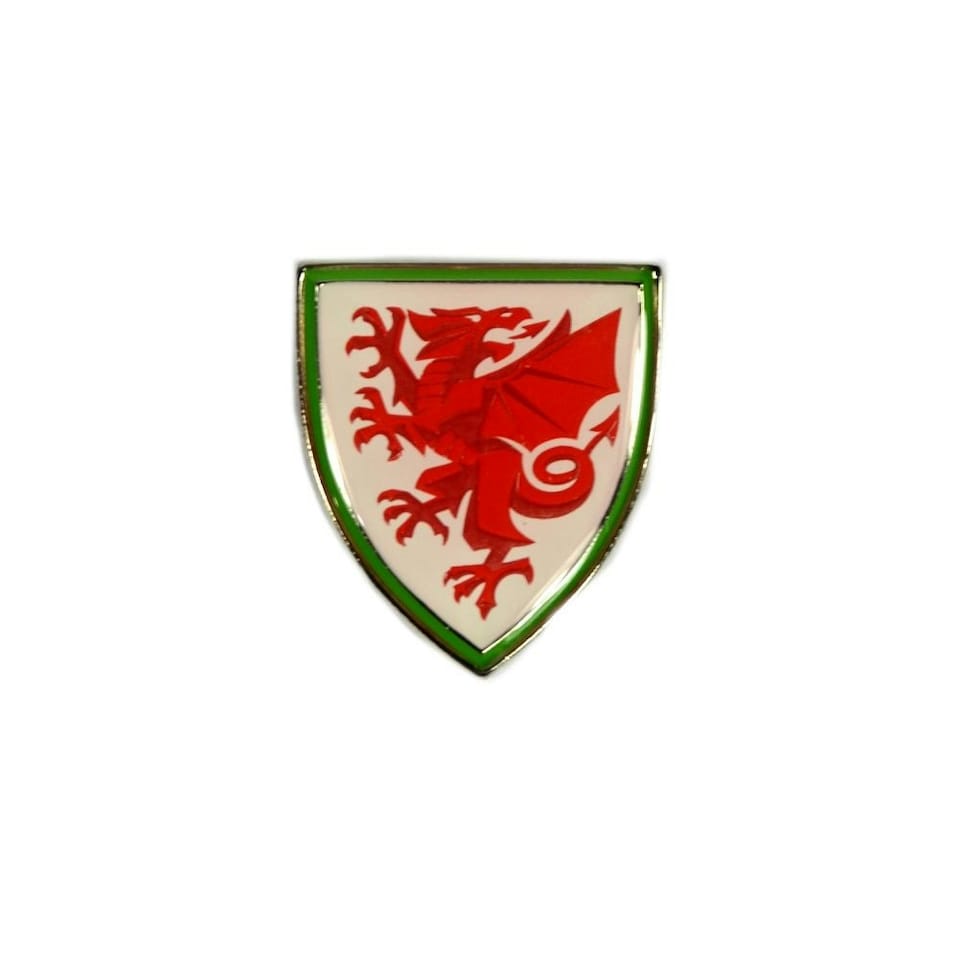 Wales Crest Badge - Beige/Green/Red - One Size