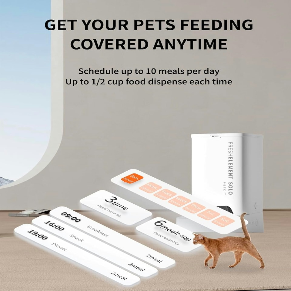image 1 of PETKIT Fresh Element SOLO Smart Pet Food Feeder - White