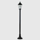 image 3 of ValueLights Pair Of Traditional 1.2m Black IP44 Outdoor Garden Lamp Post Bollard Lights