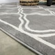 image 3 of KUKOON Grey Modern Trellis Bordered Living Area Rug 120cm x 170cm | Grey