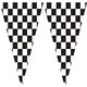 image 2 of Creative Party Plastic Chequered Flag Banner - Black/White - One Size