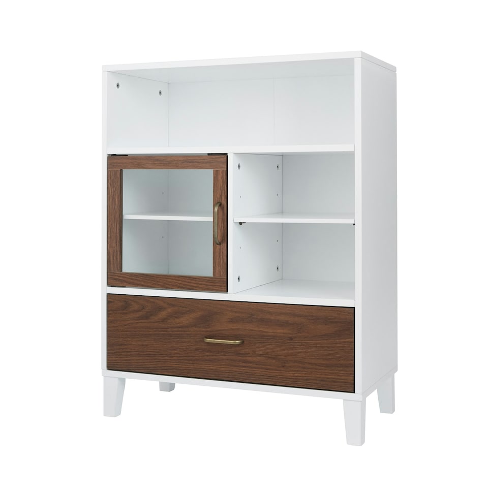 image 1 of Teamson Home Tyler Wooden Bathroom Free Standing Cabinet
