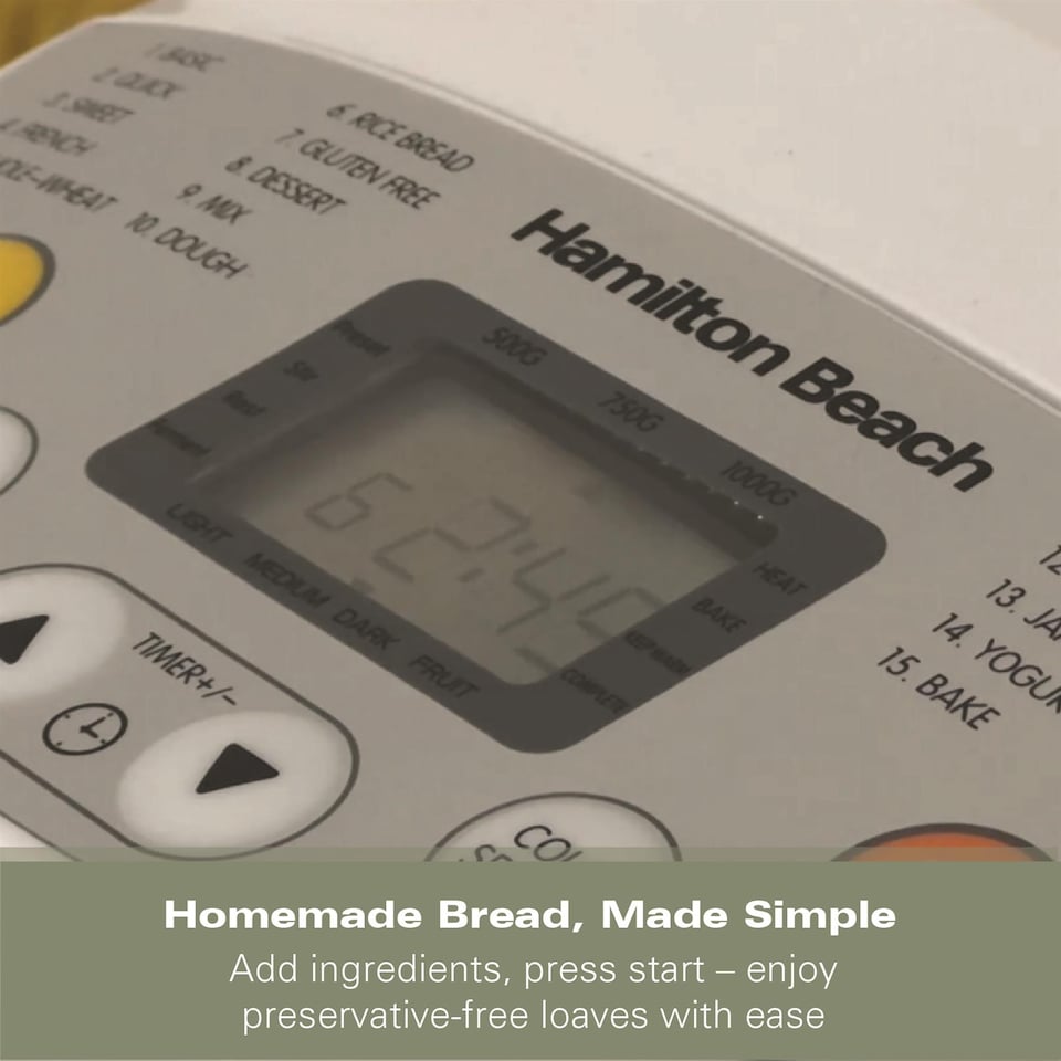 image 1 of Hamilton Beach Essential QuickBake 19-in-1 Automatic Bread Maker