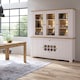 image 2 of Celesto 2 Door 2 Drawer Sideboard with 3 Door Display Top Unit in White and Oak
