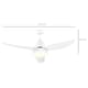 image 7 of HOMCOM Reversible Ceiling Fan with Light, 3 Blades, Mount Lighting Fan, White