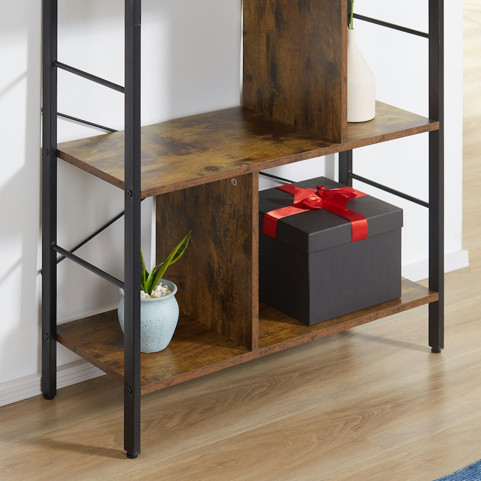 image 1 of HOMCOM Industrial Storage Shelf Bookcase Closet Floor Standing Display Rack