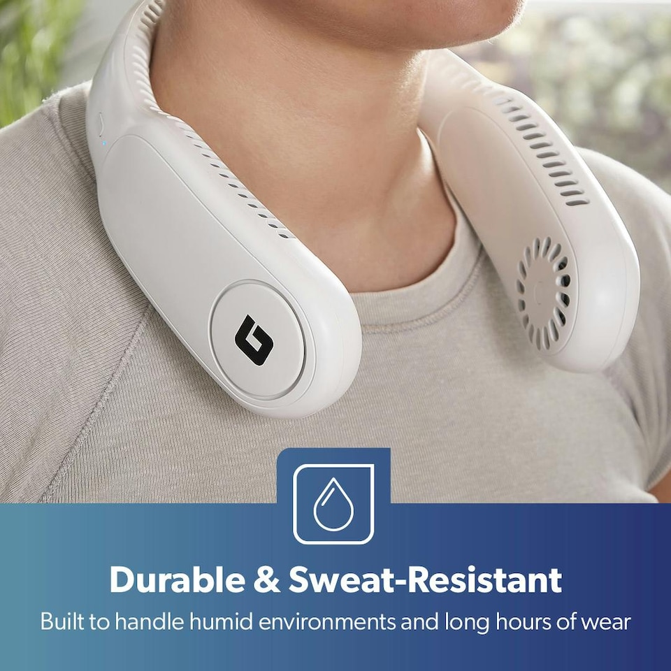 image 1 of GEEPAS Portable Neck Fan 1500mAh - White