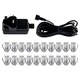 image 1 of Set of 20 - 15mm Stainless Steel IP67 Warm White LED Decking Kit Chrome | Clear