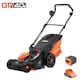 image 1 of Yard Force 40V 37cm Cordless Lawnmower with Lithium-Ion Battery & Charger GR40 Range | Black