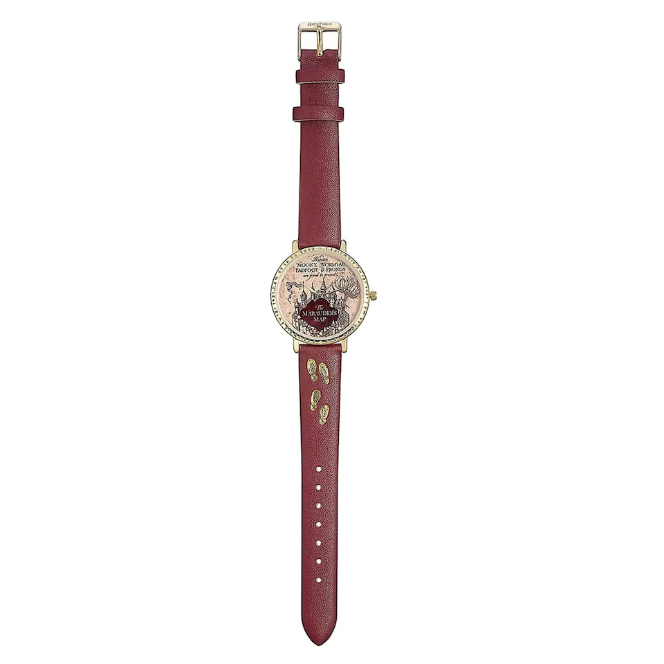 image 1 of Harry Potter Unisex Adult Marauders Map Analogue Watch - Burgundy/Gold - One Size