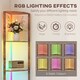 image 3 of HOMCOM RGB LED Floor Lamp with Shelves, 5-Tier Dimmable Standing Lamp with Adjustable Brightness and Remote Control, Modern Corner Display Shelf Unit for Living Room Bedroom Office, Rustic Brown | Brown
