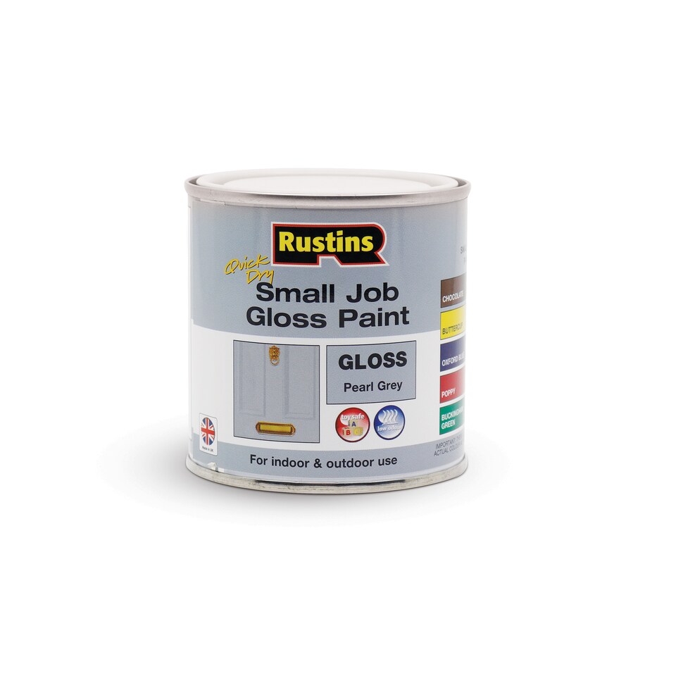 image 1 of Rustins Quick Dry Small Job Gloss Paint Pearl Grey 250ml | Grey | 1