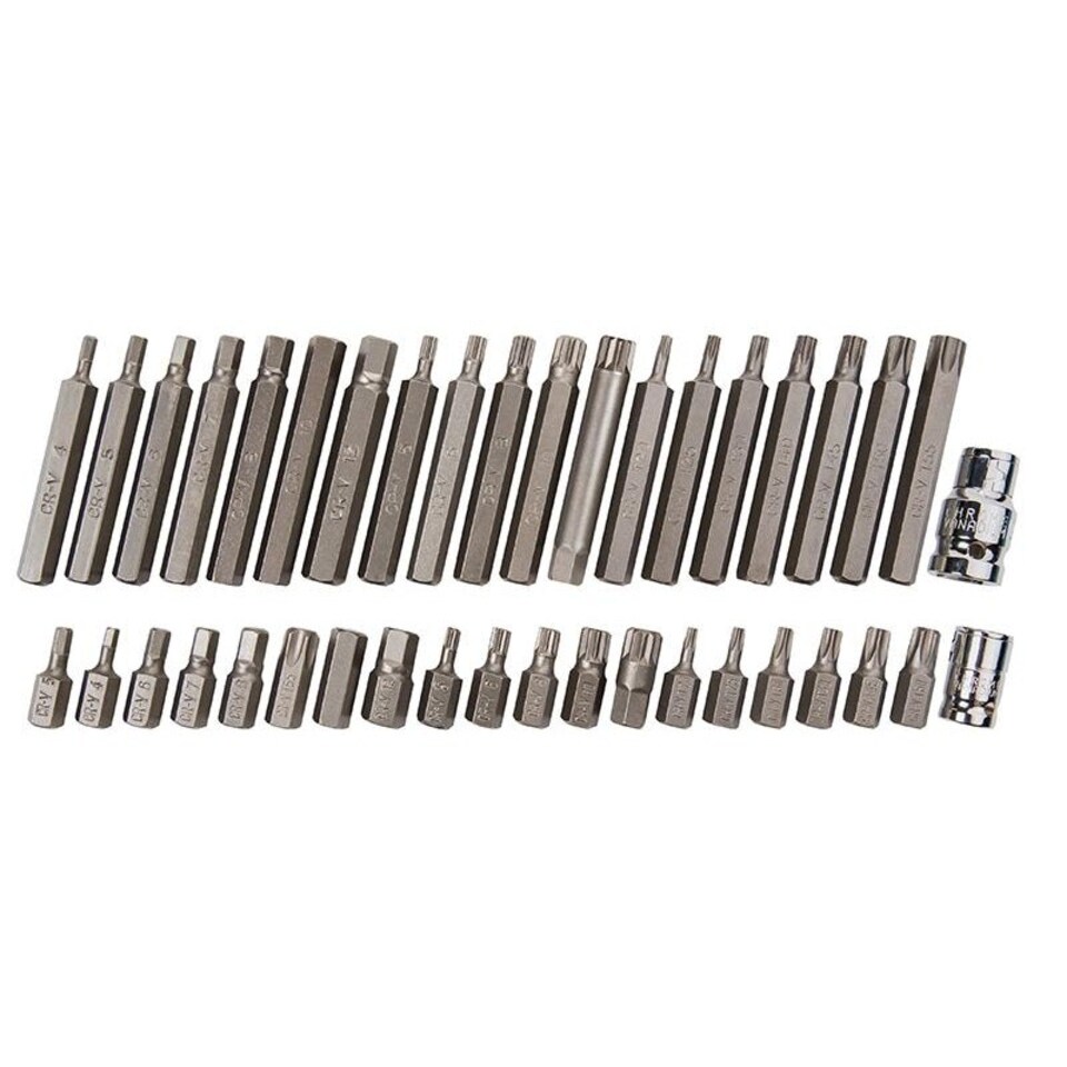 Bluespot Tools Mixed Hex Spline & Torx Bit Set, 40 Piece - Multi Colour - One Size