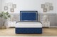 image 1 of Sloomy Sofia Gold Navy Plush Divan Bed With Mattress 2 Drawers Left Side With 54" Floor Standing Headboard & 12" Matching Footboard 2'6 Small Single | Blue | Navy | Small Single | 1