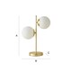 image 7 of ValueLights Jas Gold Metal Table Lamp with White Frosted Glass Shades