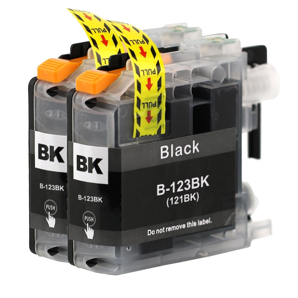 image 1 of Go Inks Compatible LC123 Black Ink Cartridge for Brother Printers - 2 Pack